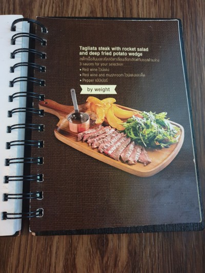 ป้ายราคาหรือสมุดเมนู