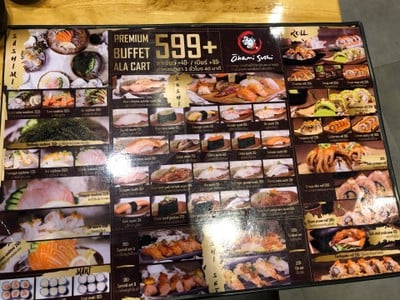 Menu Buffet Okami Sushi 599+