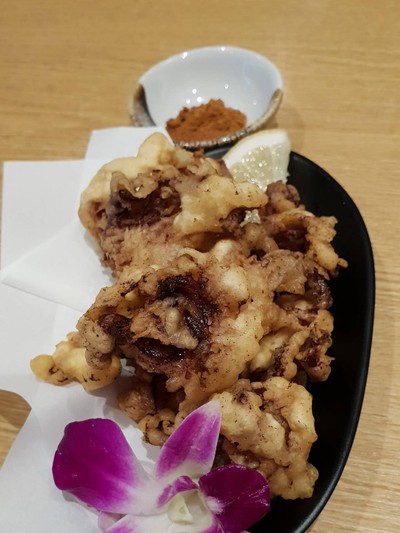 หนวดปลาหมึกทอด