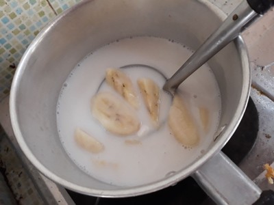 วิธีทำ กล้วยบวดชีน้ำกะทิ