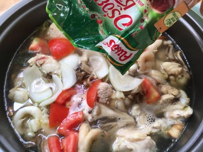 วิธีทำ ต้มยำไก่ยอดมะพร้าวอ่อน