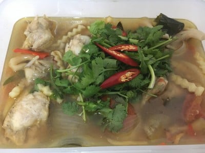 ต้มยำไก่ยอดมะพร้าวอ่อน