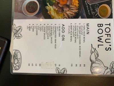 ป้ายราคาหรือสมุดเมนู