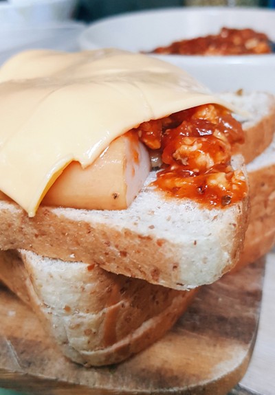 วิธีทำ 🌈Pizza french toast🌈 วิธีทำ 🌈Pizza french toast🌈