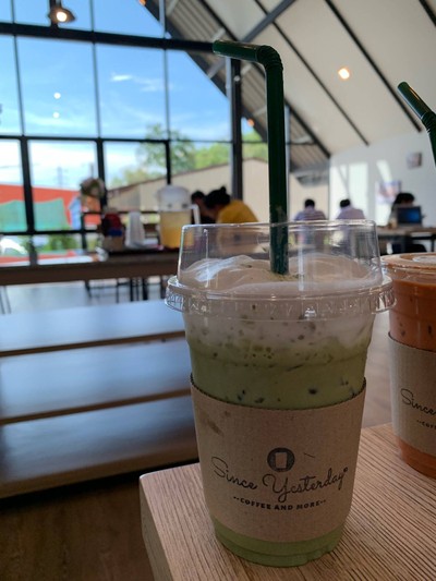 มัทฉะลาเต้ เย็น