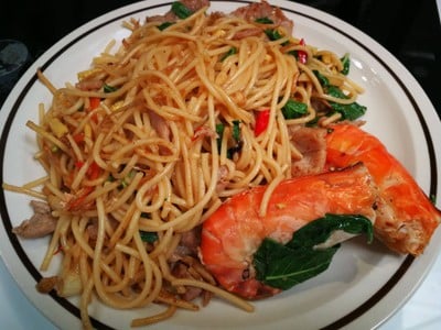 วิธีทำ สปาเก็ตตี้ขี้เมาหมูกุ้ง