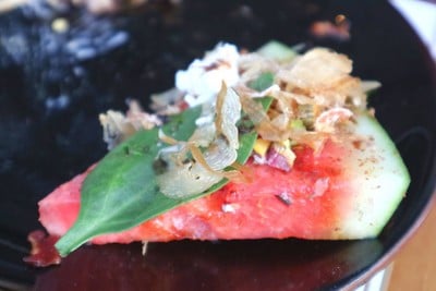 Watermelon Salad สลัดแตงโมกับปลาแห้งญี่ปุ่น