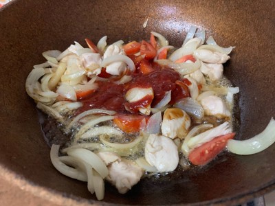 วิธีทำ มักกะโรนีผัดไก่