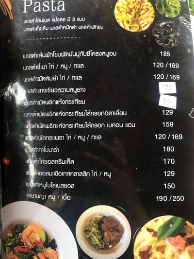 ป้ายราคาหรือสมุดเมนู