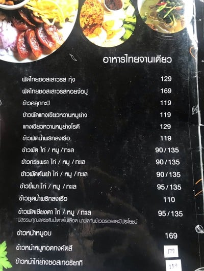 ป้ายราคาหรือสมุดเมนู