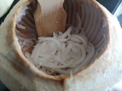 เทคนิคเเกะมะพร้าวอ่อน (จะเอาไปทำเค้กมะพร้าวอ่อน)