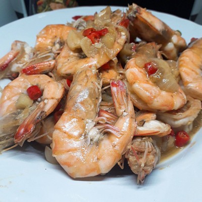 วิธีทำ กุ้งผัดพริกสด