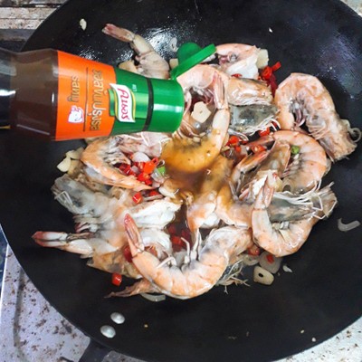วิธีทำ กุ้งผัดพริกสด