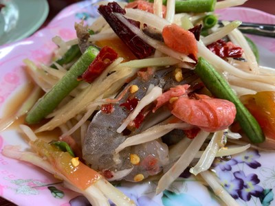 ตำกุ้งสด