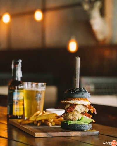 Homeless bar and grill