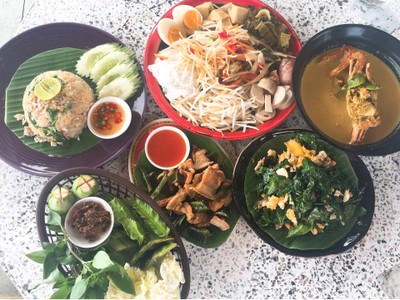 ผักเหลียงผัดไข่, กะทิปู