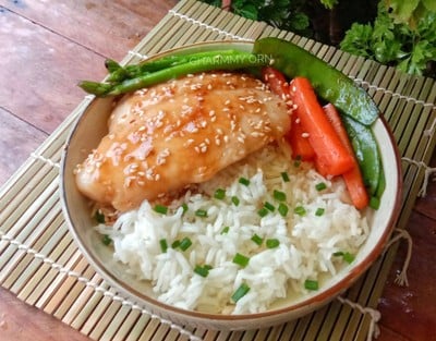 ข้าวหน้าปลาดอร์ลี่ย่างซอสเทอริยากิ