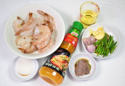 วิธีทำ กุ้งผัดพริกขี้หนูอ่อน