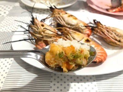 เมนูของร้าน กุ้งเผาอยุธยา