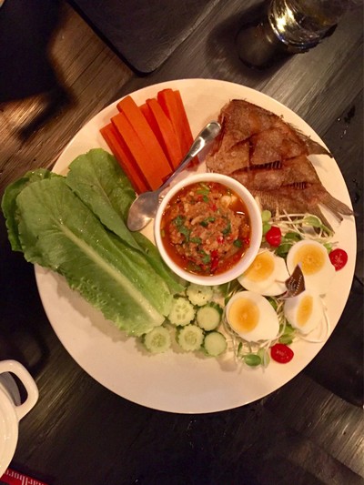 นํ้าพริกปลาสด+ไข่ต้ม