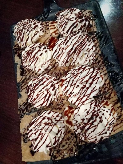 โรตีทิชชู่วิปครีมกล้วย+ชอคฯ