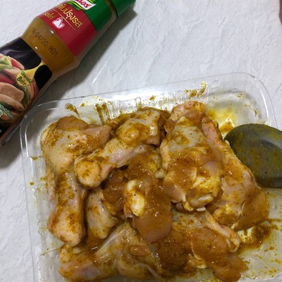 วิธีทำ ปีกบนไก่ทอดผงกะหรี่