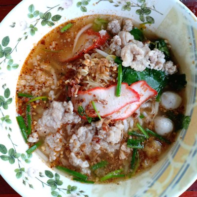 เมนูของร้าน ก๋วยเตี๋ยวหมูตำลึง(ห้วยยาง)