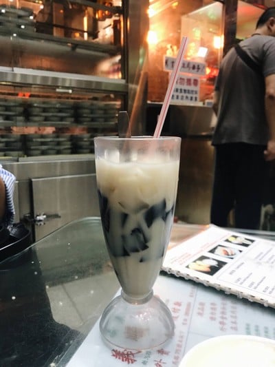 Grass Jelly With Milk (Cold)