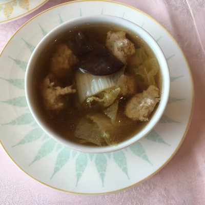 ต้มจืดผักไก่สับ