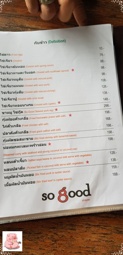 ป้ายราคาหรือสมุดเมนู