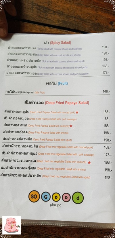 ป้ายราคาหรือสมุดเมนู