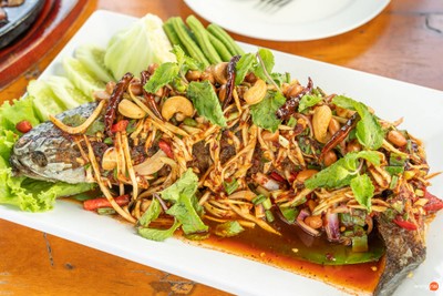 เมนูของร้าน แซ่บนัว ครัวบ้านนาศาลายา