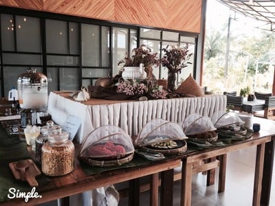 อาหารมีไม่มาก แต่จัดมุมน่ารักและอร่อย