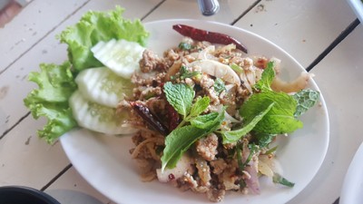 เมนูของร้าน ป้าศรีส้มตำ ถนนเลี่ยงหนองมน