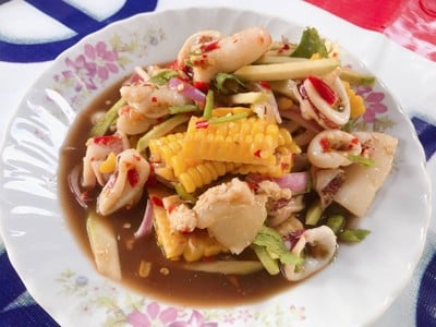 เมนูของร้าน ยำมะม่วงปูม้าปลาร้าแซ่บนัว 1