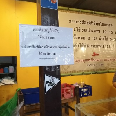 ป้ายราคาหรือสมุดเมนู