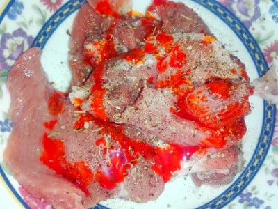 วิธีทำ หมูย่างพริกเผา วิธีทำ หมูย่างพริกเผา