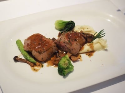 Pan Seared Pork Medallion, Mushroom Sauce