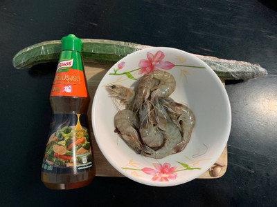 วิธีทำ บวบผัดกุ้ง