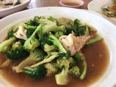 บร๊อคโคลี่ผัดกุ้ง