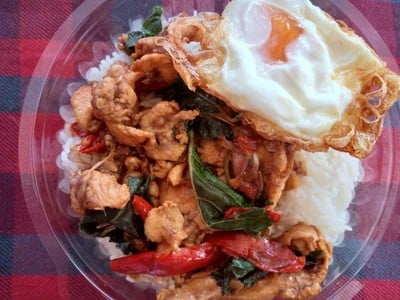 ข้าวกะเพราไก่+ไข่ดาว
