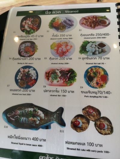 ป้ายราคาหรือสมุดเมนู