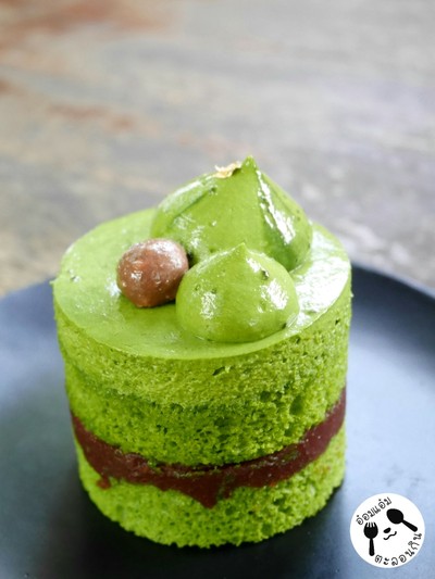 มูสเค้กชาเขียวถั่วแดง