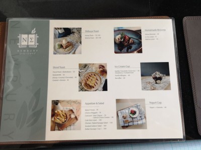 ป้ายราคาหรือสมุดเมนู