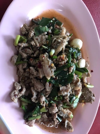 ลาบเนื้อสุก