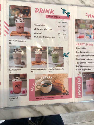 ป้ายราคาหรือสมุดเมนู