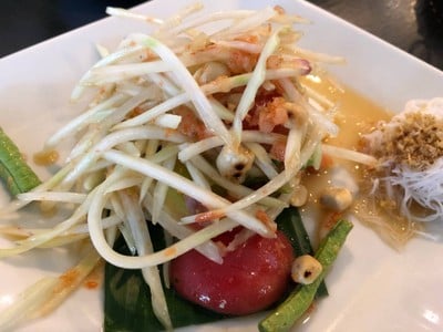 เมนูของร้าน บ้านส้มตำ พระนั่งเกล้า