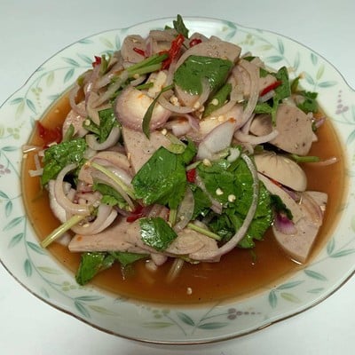 ยำหมูยอน้ำปลาร้า