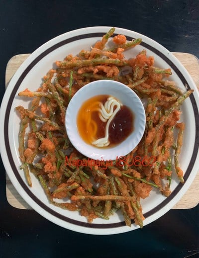 หน่อไม้ฝรั่งทอดรสต้มยำกุ้ง หน่อไม้ฝรั่งทอดรสต้มยำกุ้ง