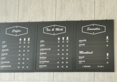 ป้ายราคาหรือสมุดเมนู